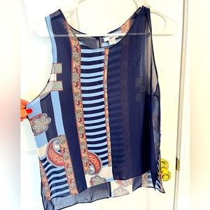 Bar III see through blouse size L